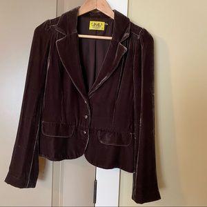 Juicy Couture Brown Velour Blazer Size 4